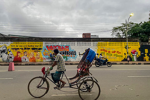 Graffiti themed on anti-government protests in Dhaka